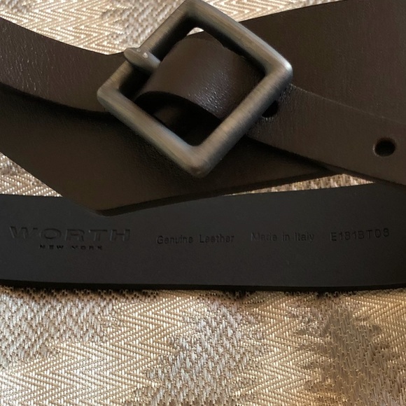 WORTH NEW YORK COLLECTION LEATHER BELT Size PT - Picture 5 of 12